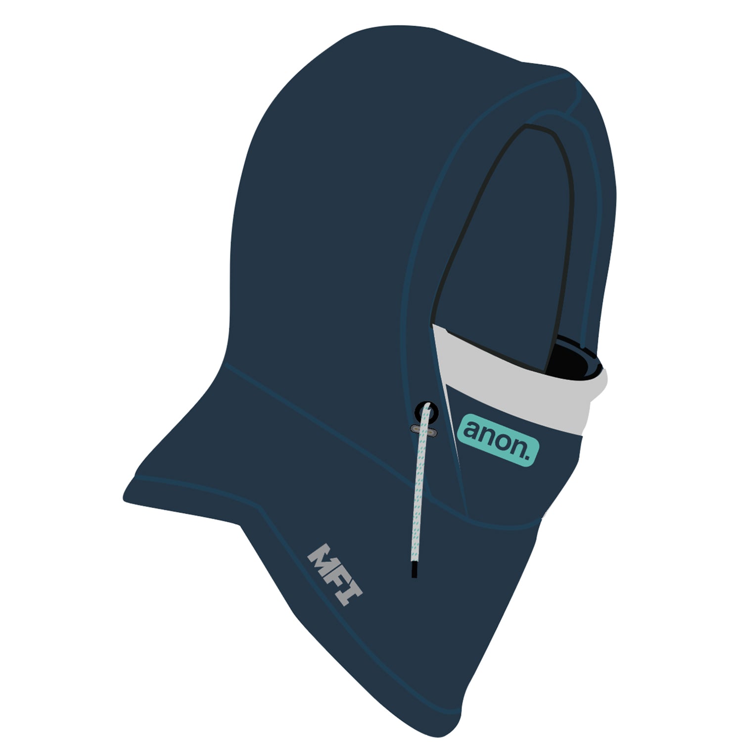 Anon MFI Fleece Helmet Hood + Neck Warmer Night Fall – Eastern Boarder