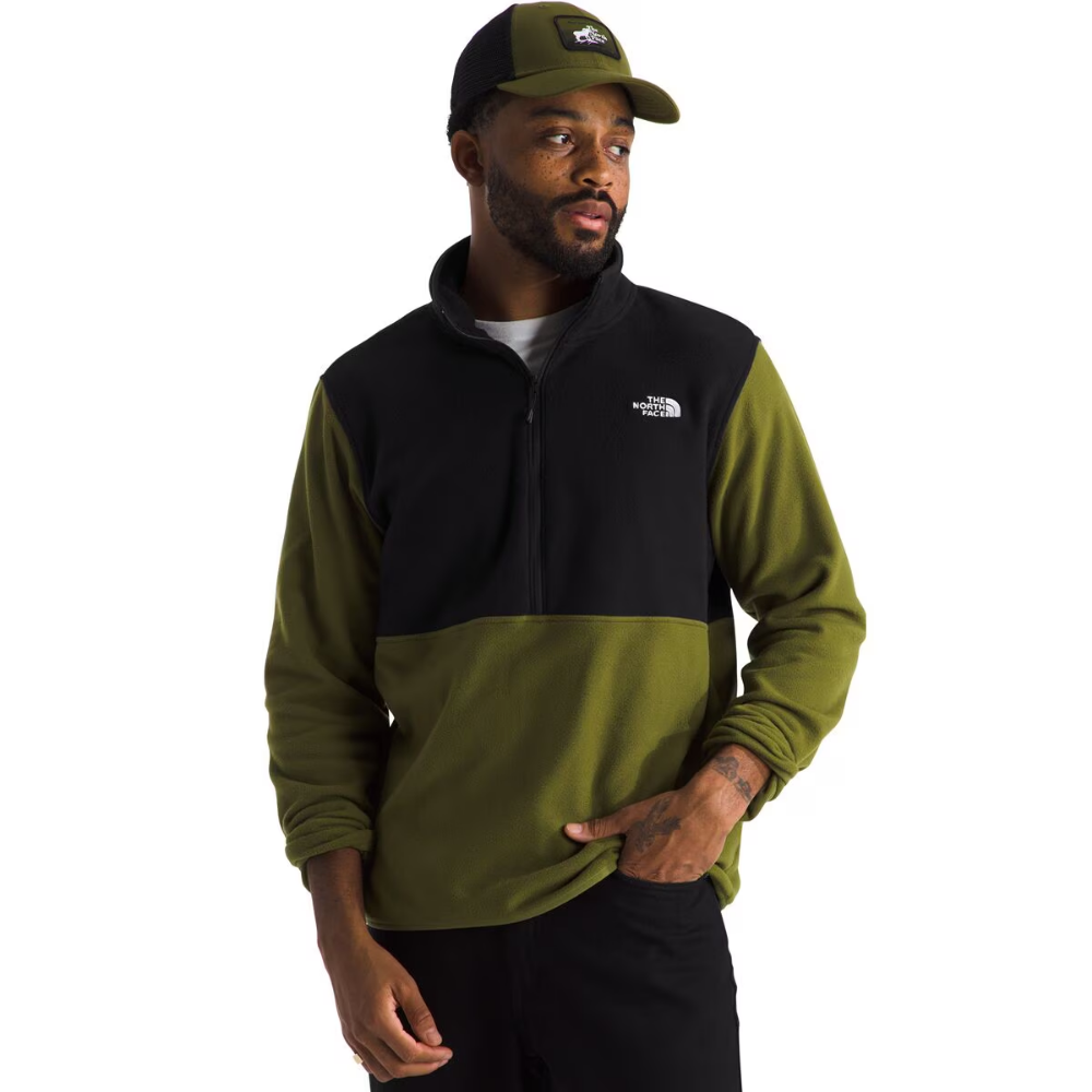 The North Face Glacier Fleece 1/2 Zip Forest Olive/TNF Black