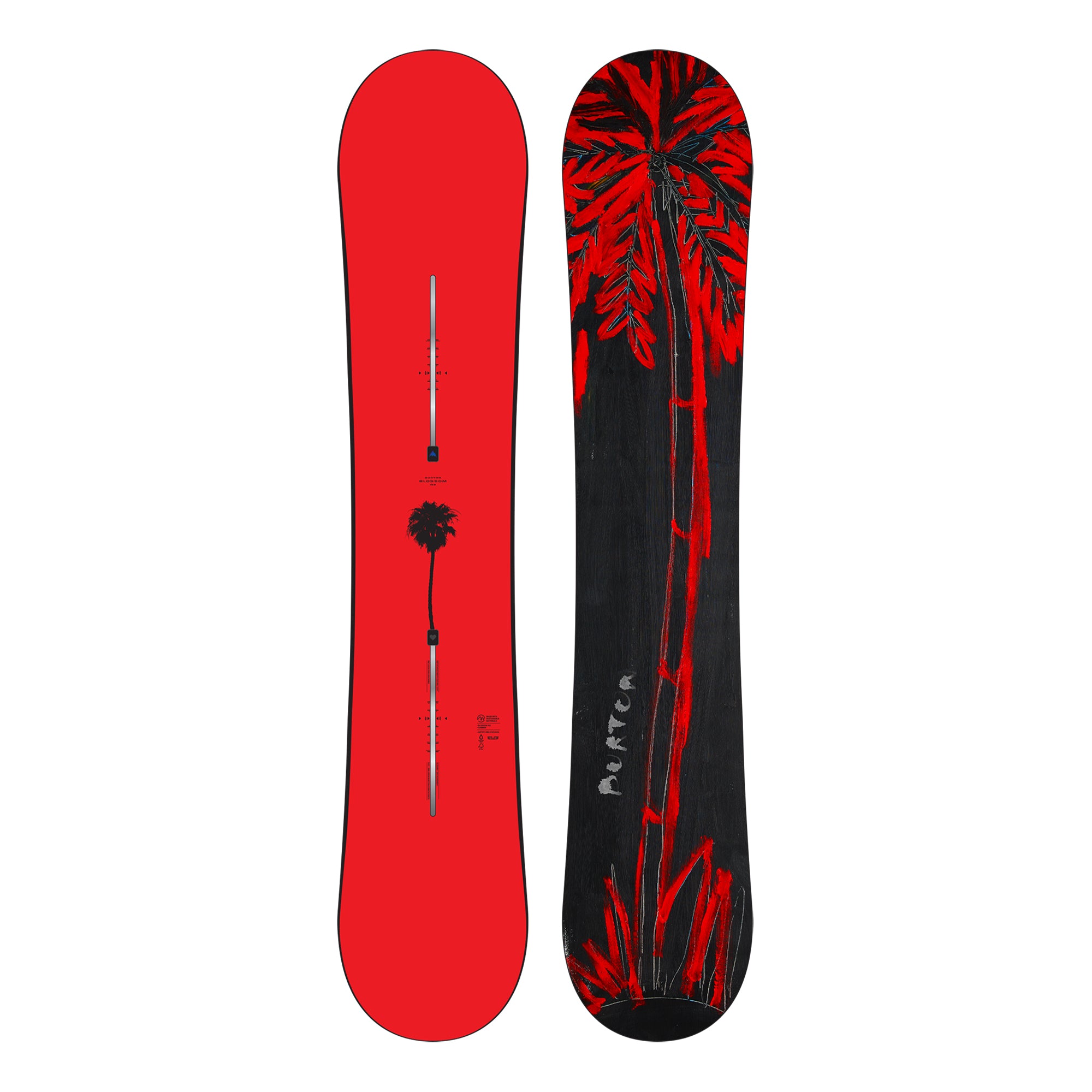 K2 スノーボード 赤 フラワー柄　バートン Burton Blossom Camber Snowboard Cherry Blossom – Eastern Boarder