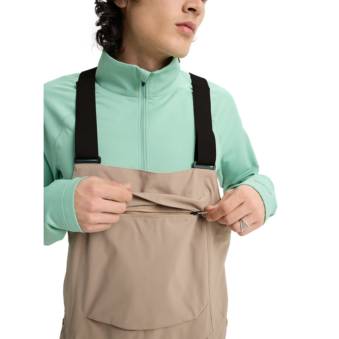 Burton Reserve 2L Stretch Bib Snowboard Pants Summit Taupe