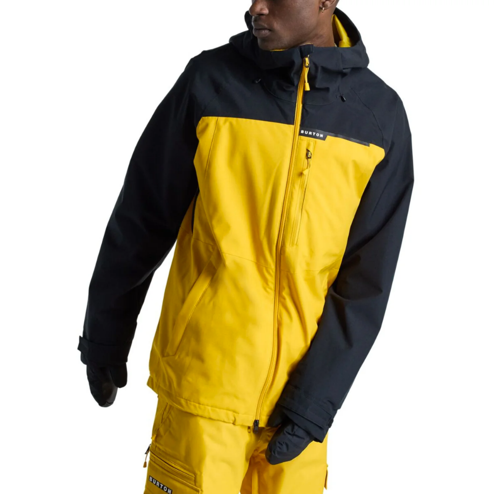 Burton Men's Lodgepole Jacket True Black/Goldenrod