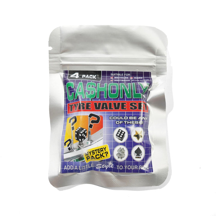 Cash Only Tyre Valve Cap Set