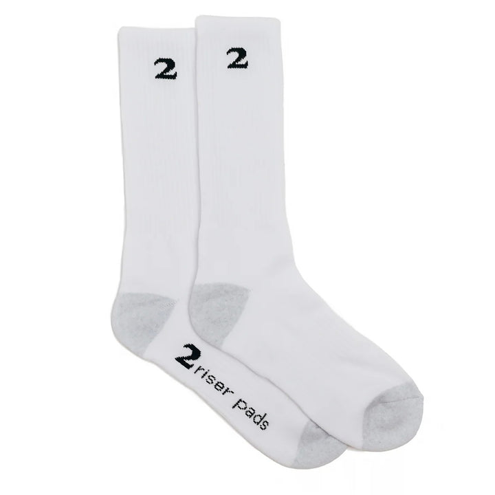 2 Riser Pads Socks - White