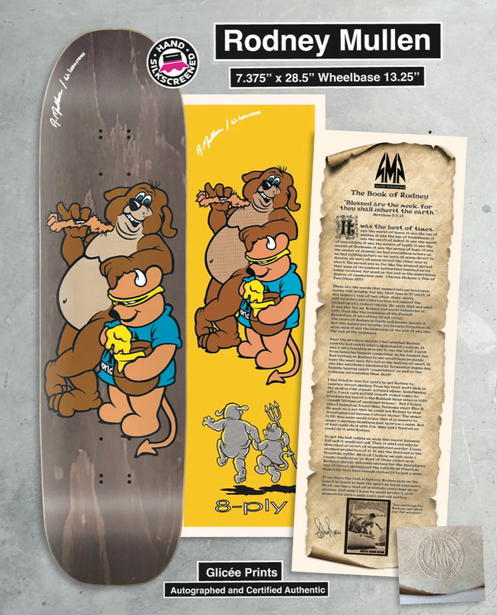 Rodney Mullen LTD Bear Screenprinted Deck 7.375"