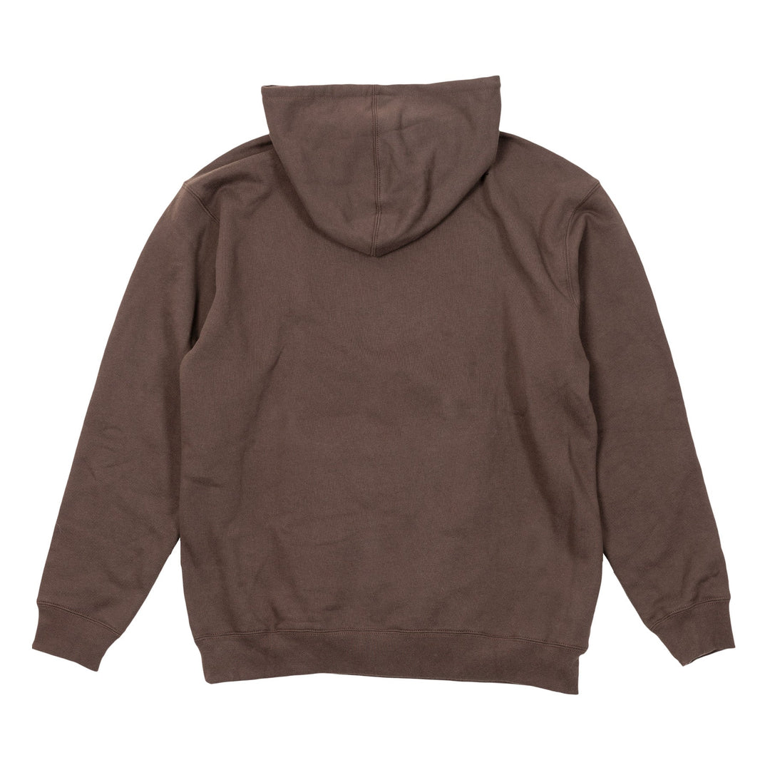 Krooked Arketype Raw Embroidered Hoodie - Brown
