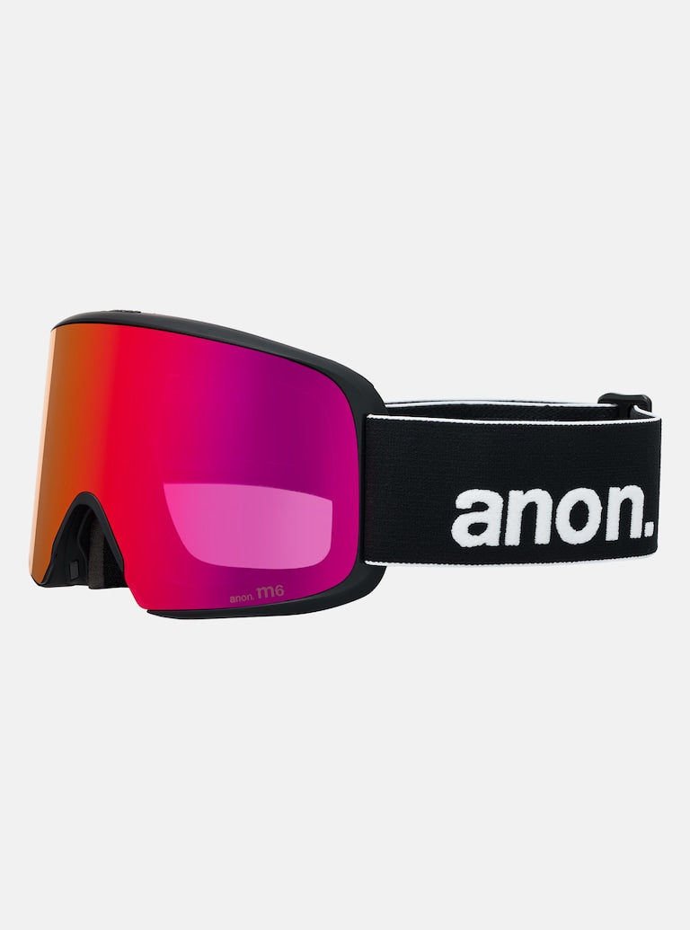Anon M6 Goggles + Bonus Lens + MFI® Face Mask - Black + Perceive Sunny Red