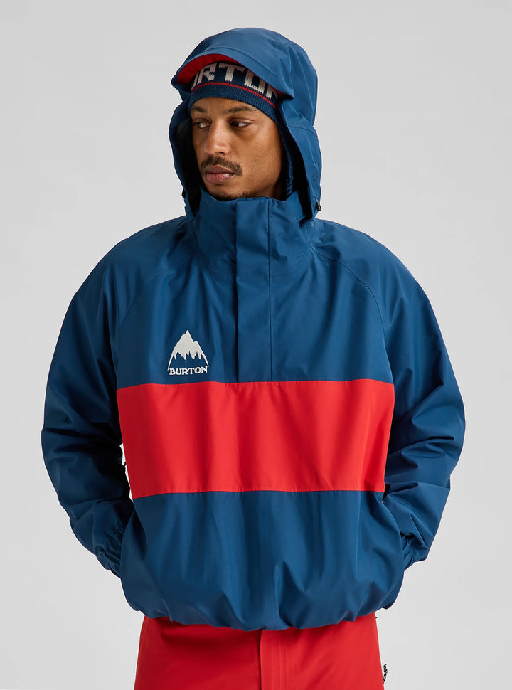 Burton Men's 80's Powder 3L Jacket Selvedge Blue/Performer Red