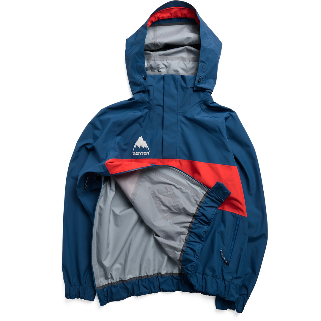 Burton Men's 80's Powder 3L Jacket Selvedge Blue/Performer Red