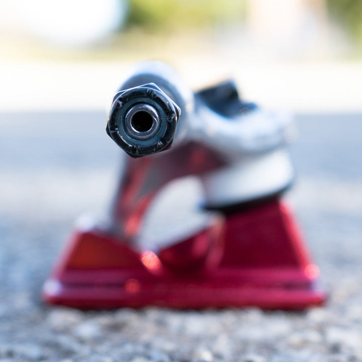 Independent Stage 11 Forged Hollow BTG Summit Silver Ano Red Standard Trucks