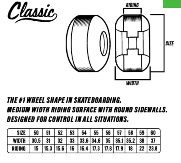 Spitfire F4 93 Classics Wheels Natural 56mm