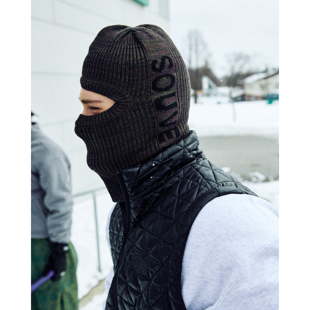 Souvenir Multi Yarn Burglar Face Mask Chocolate