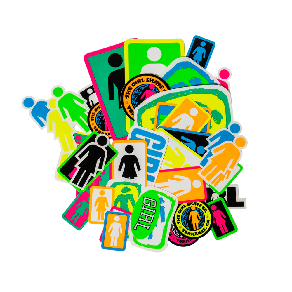 Girl OG Logo Neons 44 Sticker Pack – Eastern Boarder