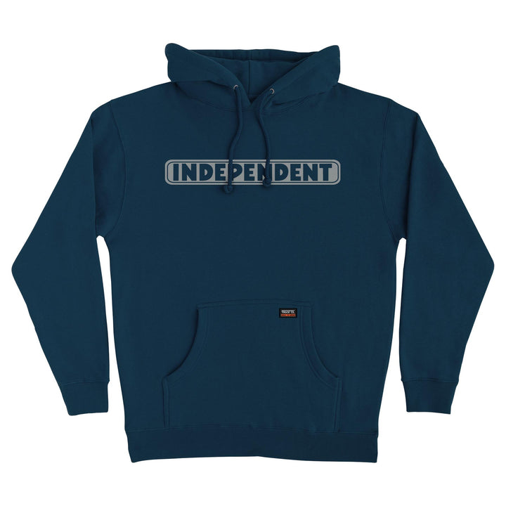 Independent Bar Logo Reflective Pullover Heavyweight Sweatshirt - Navy