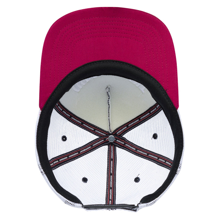 Independent Span Mesh Trucker High Profile Hat Red/White