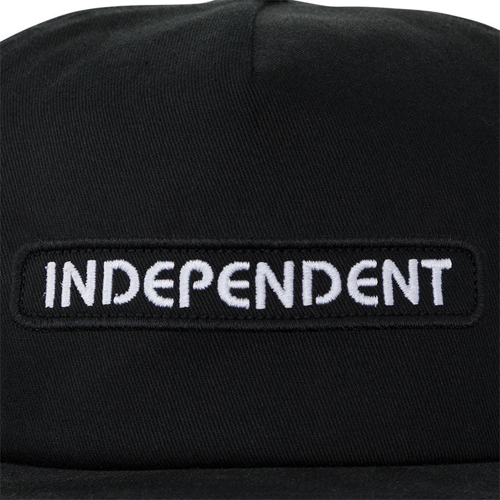 Independent B/C Groundwork Snapback Mid Hat Black