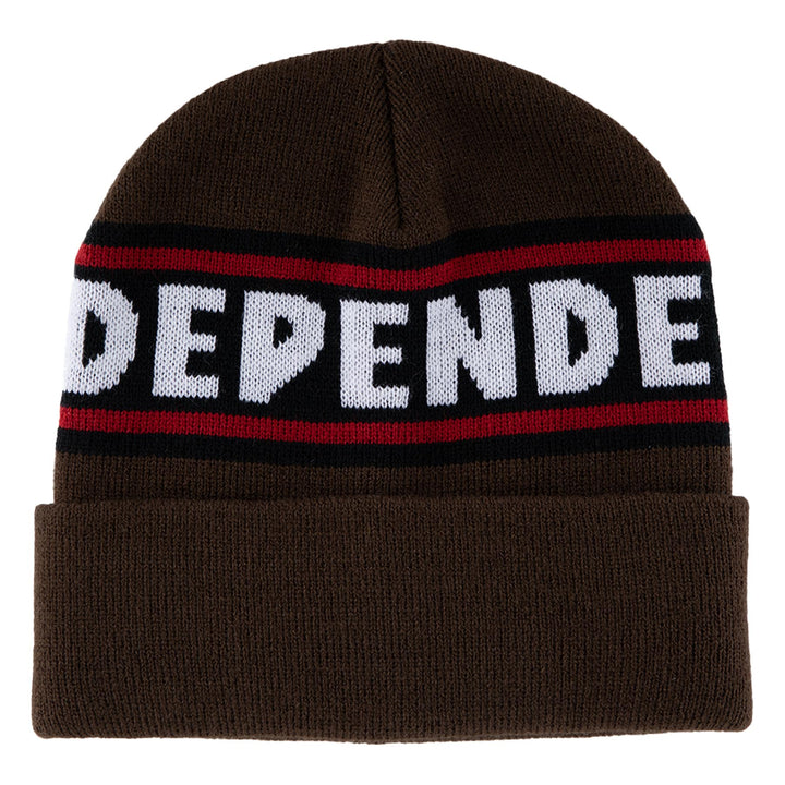 Independent Bar Logo Long Shoreman Beanie - Chocolate