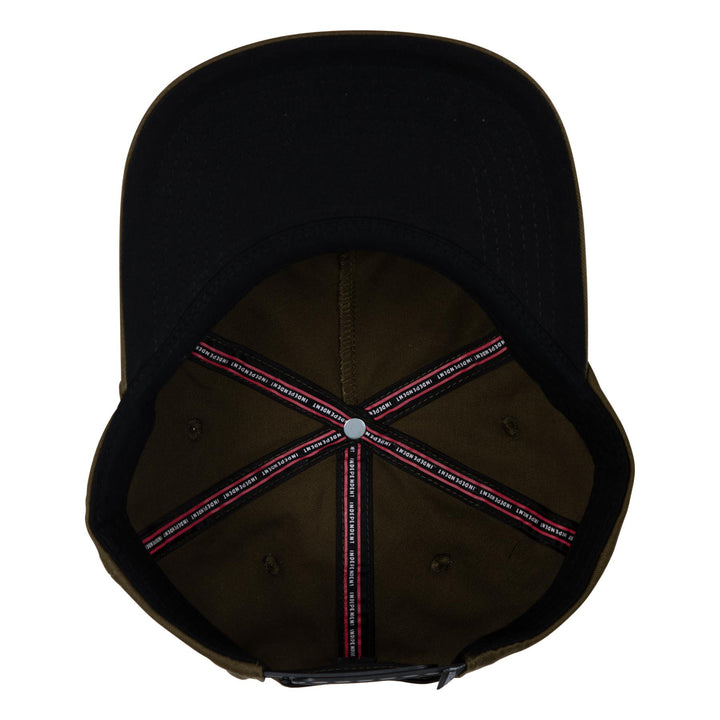 Independent Bar Logo Unstructured Snapback Hat - Dark Chocolate