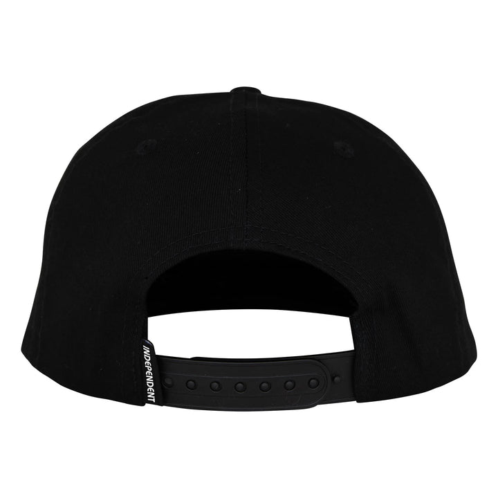 Independent Bar Logo Unstructured Snapback Hat Black