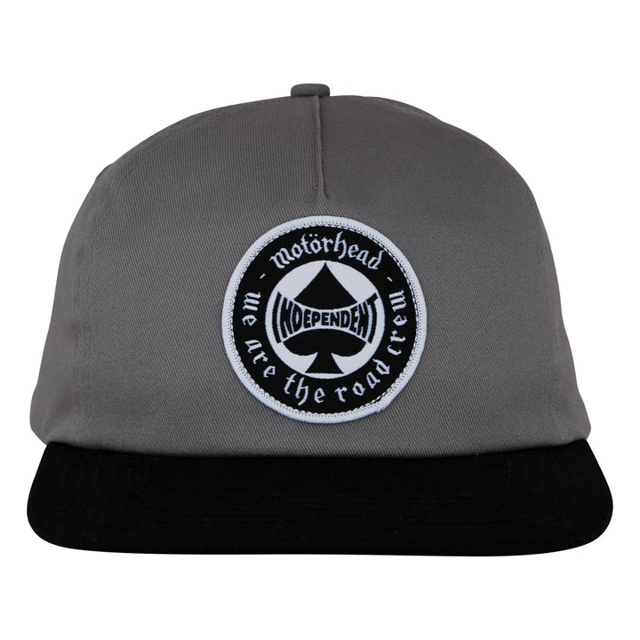 Independent Motörhead Spade Unstructured Snapback Hat Charcoal