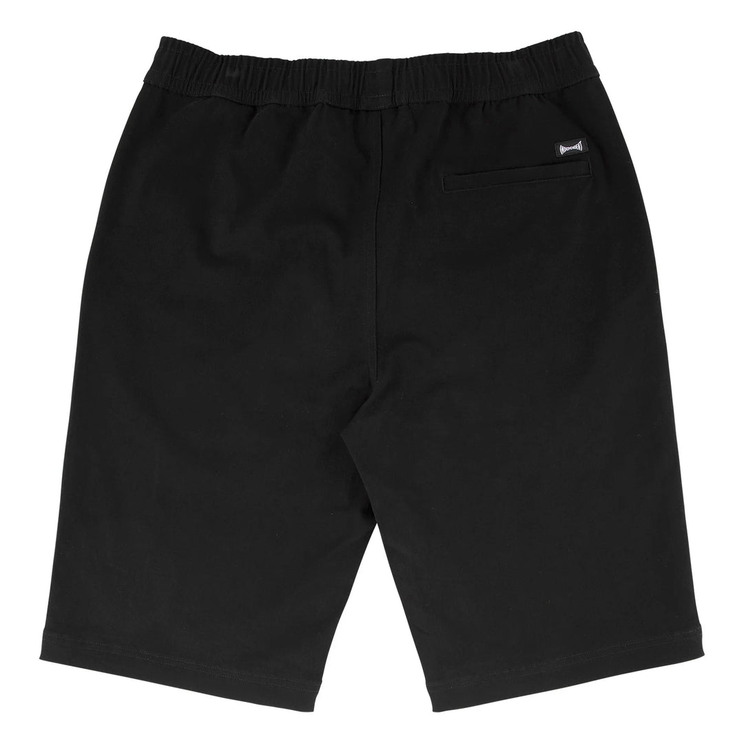 Independent Span Elastic Waist Mens Shorts Black/Black