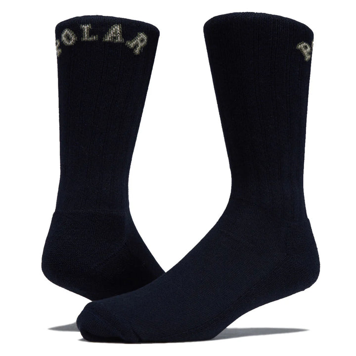 Polar Large Rib Socks (Dark Navy)