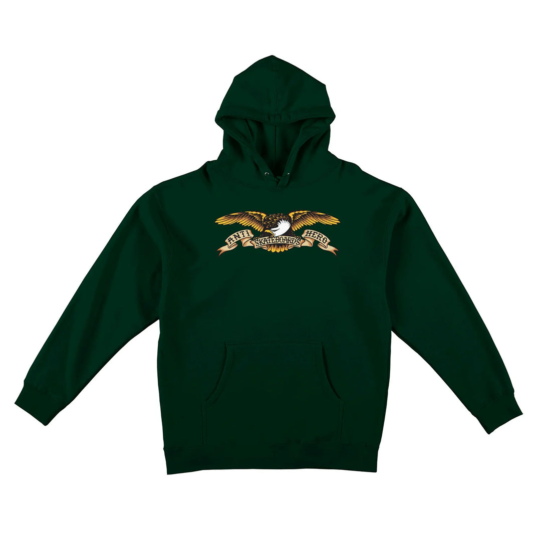 Anti-Hero Eagle Hooded Sweatshirt Dark Green/Brown