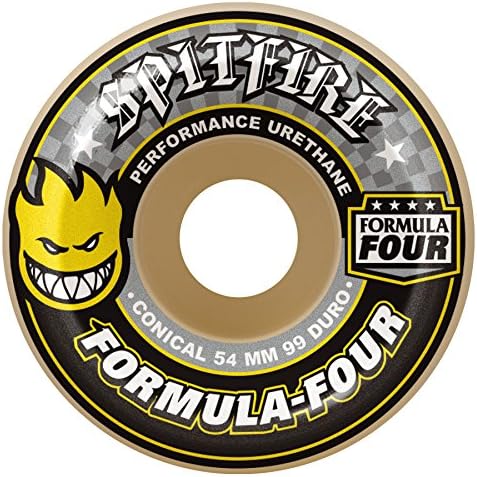 Spitfire F4 Conical Yellow Print Wheels 99D 54mm