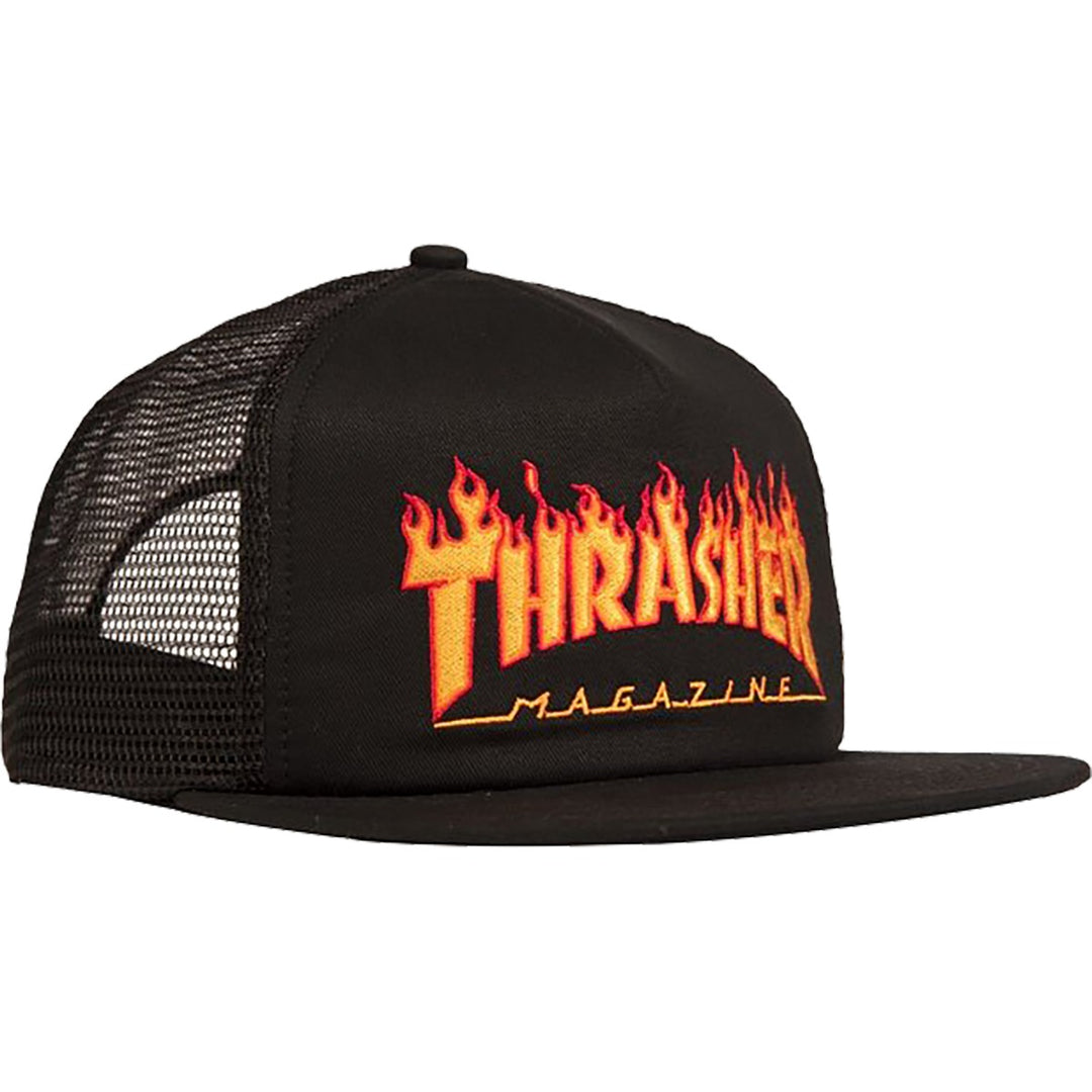 Thrasher Embroidered Flame Logo Trucker Hat