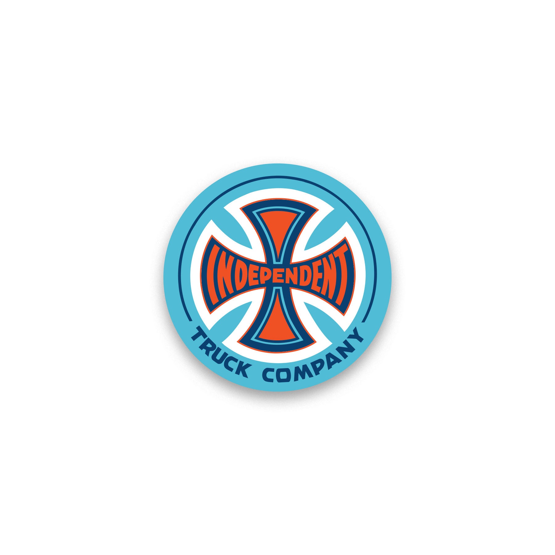 Independent Truck Co Legacy Sticker (Blue/Orange) – Eastern Boarder