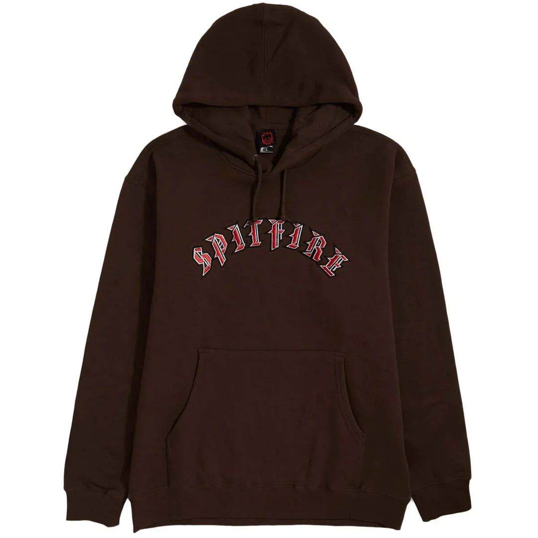 Spitfire Old English Hoodie Brown/Red