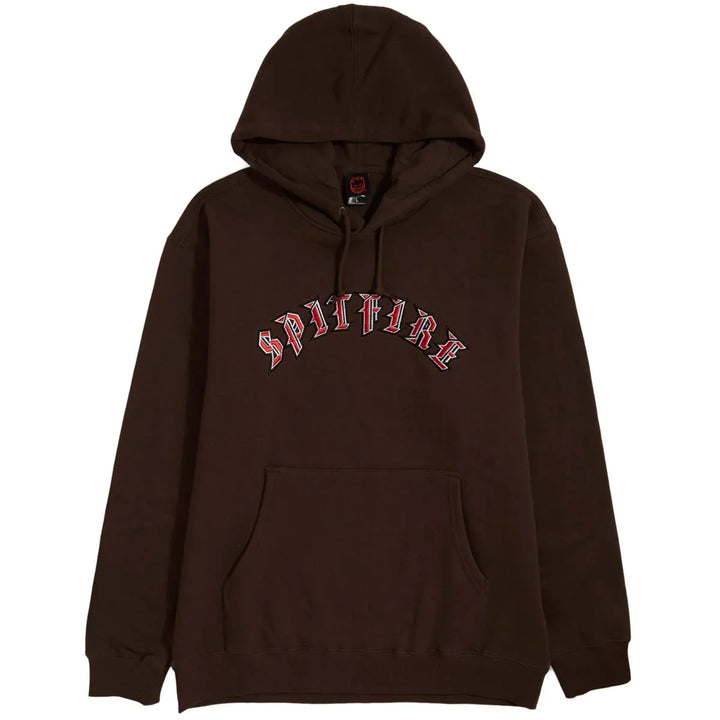 Spitfire Old English Hoodie Brown/Red
