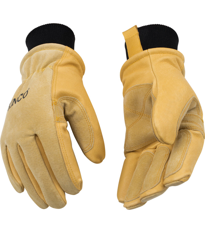 Kinco 901 Lined Premium Grain & Suede Pigskin Omni Cuff Gloves