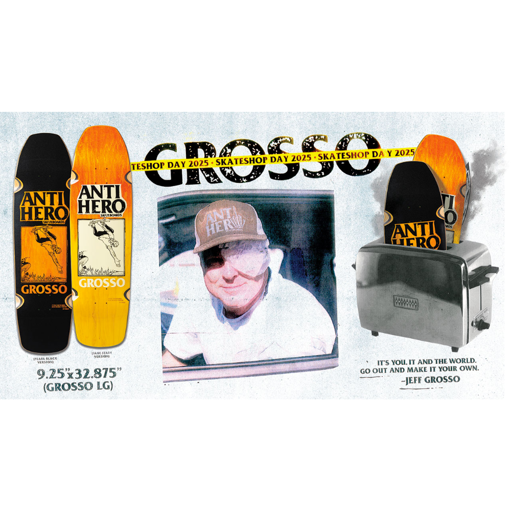 Anti-Hero Skate Shop Day 2025 Grosso Orange Fade Deck 9.25"