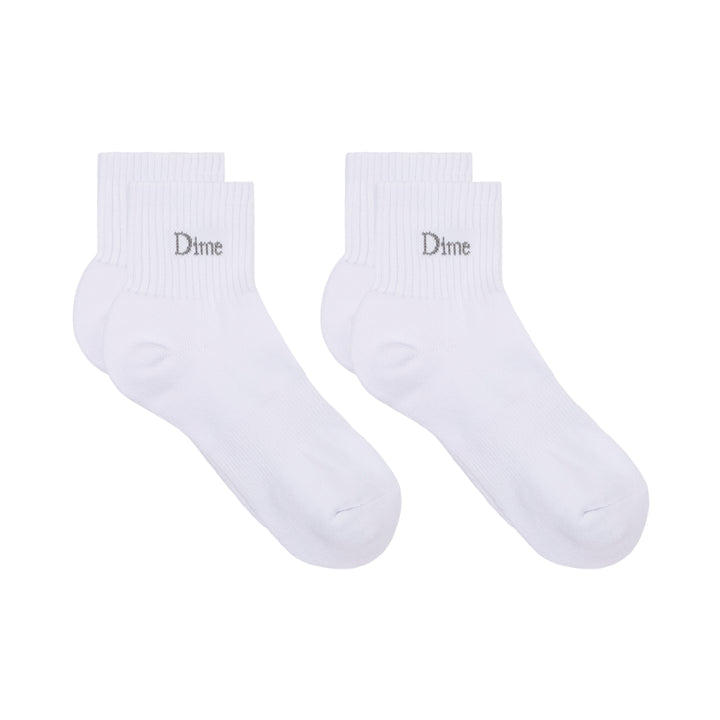 Dime Classic 2 Pack Socks White