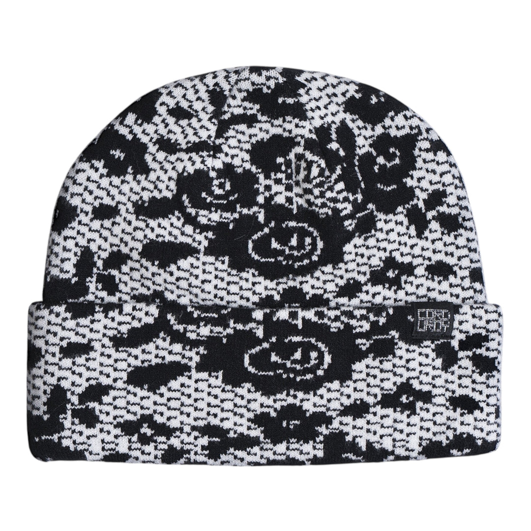 Corduroy Lace Beanie White