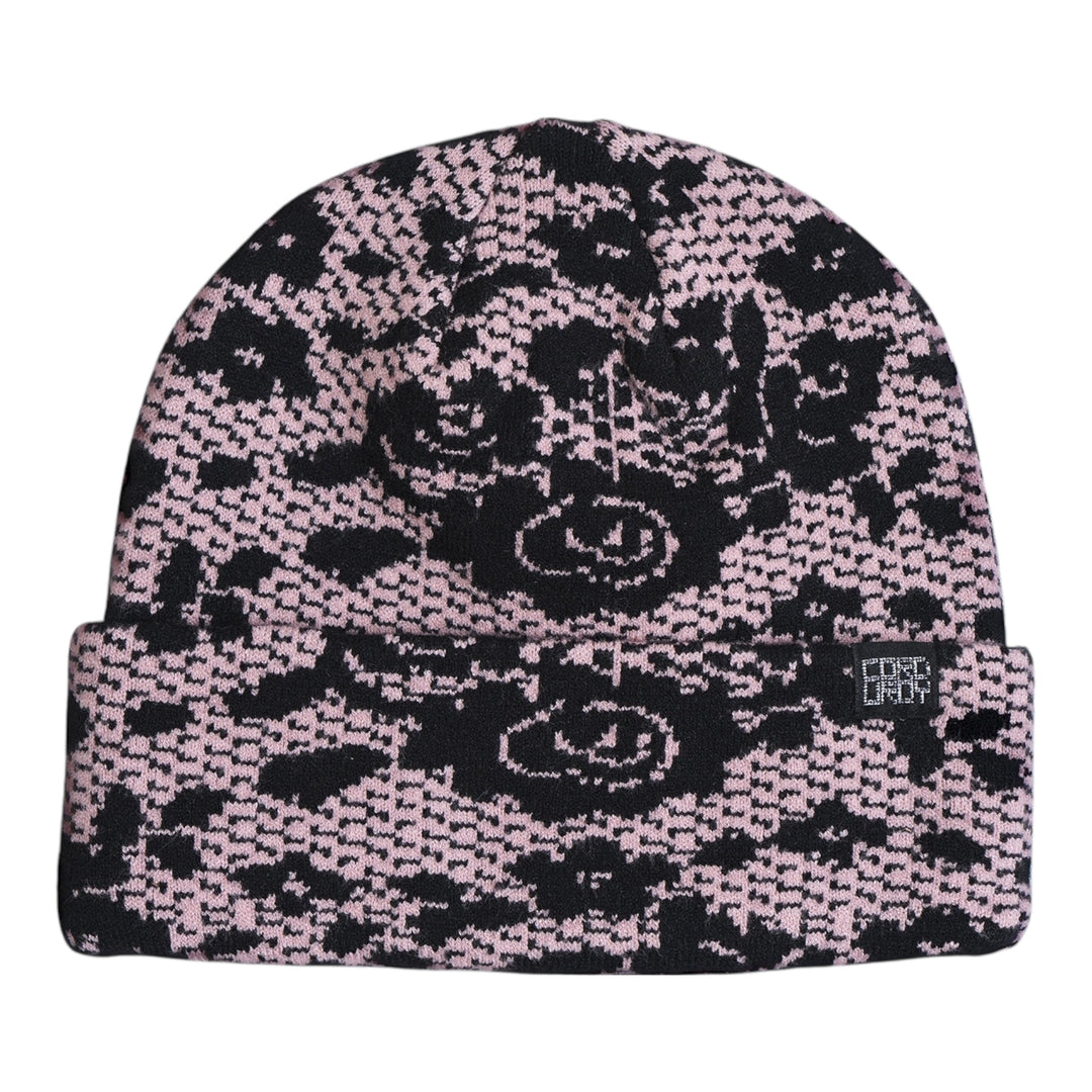 Corduroy Lace Beanie Pink