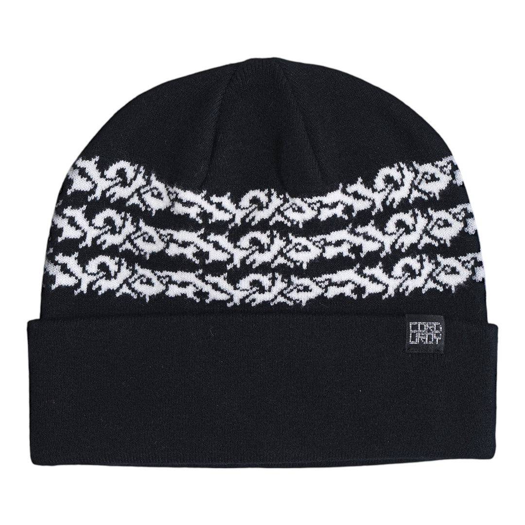 Corduroy Prickly Beanie Black