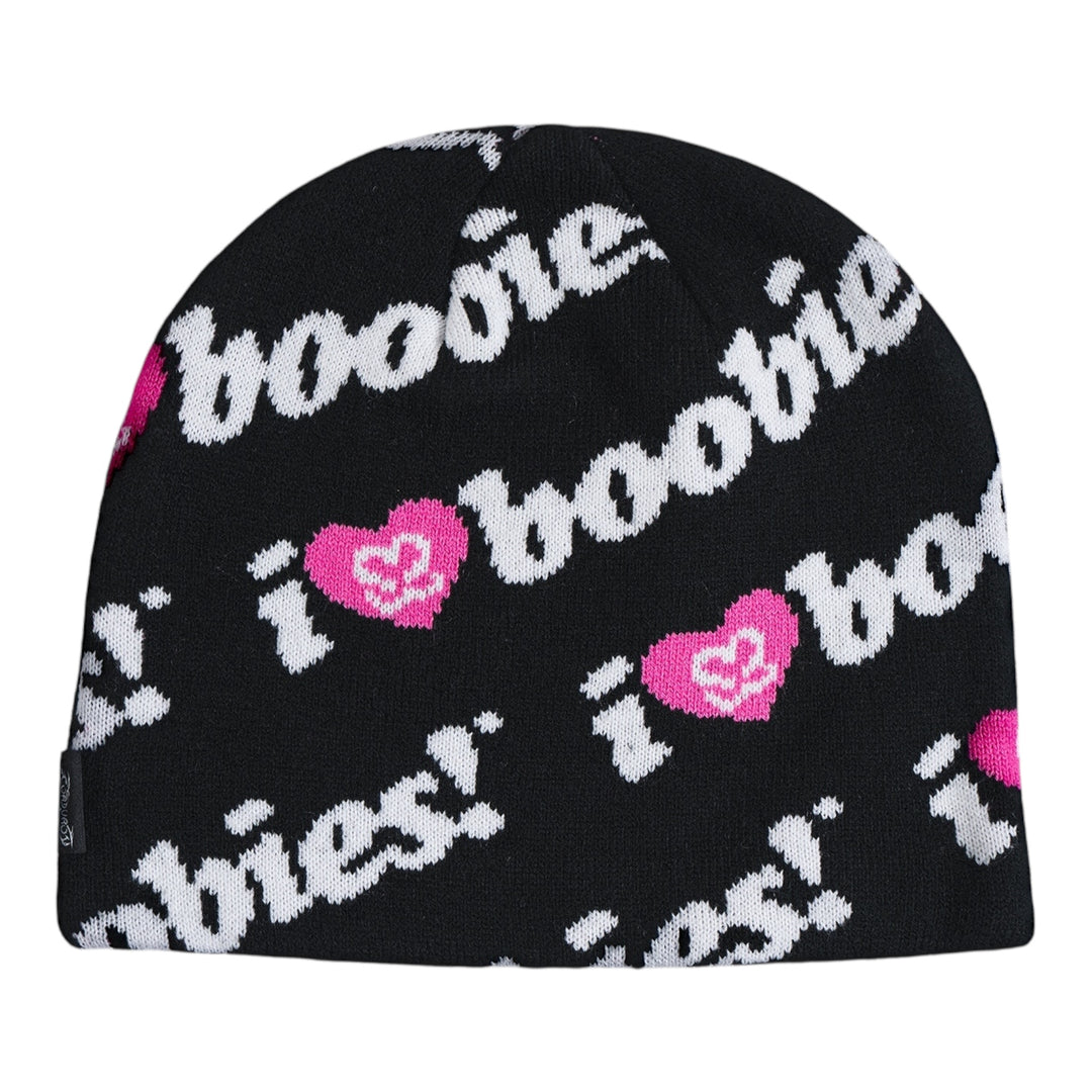 Corduroy Keep A Breast Beanie Black