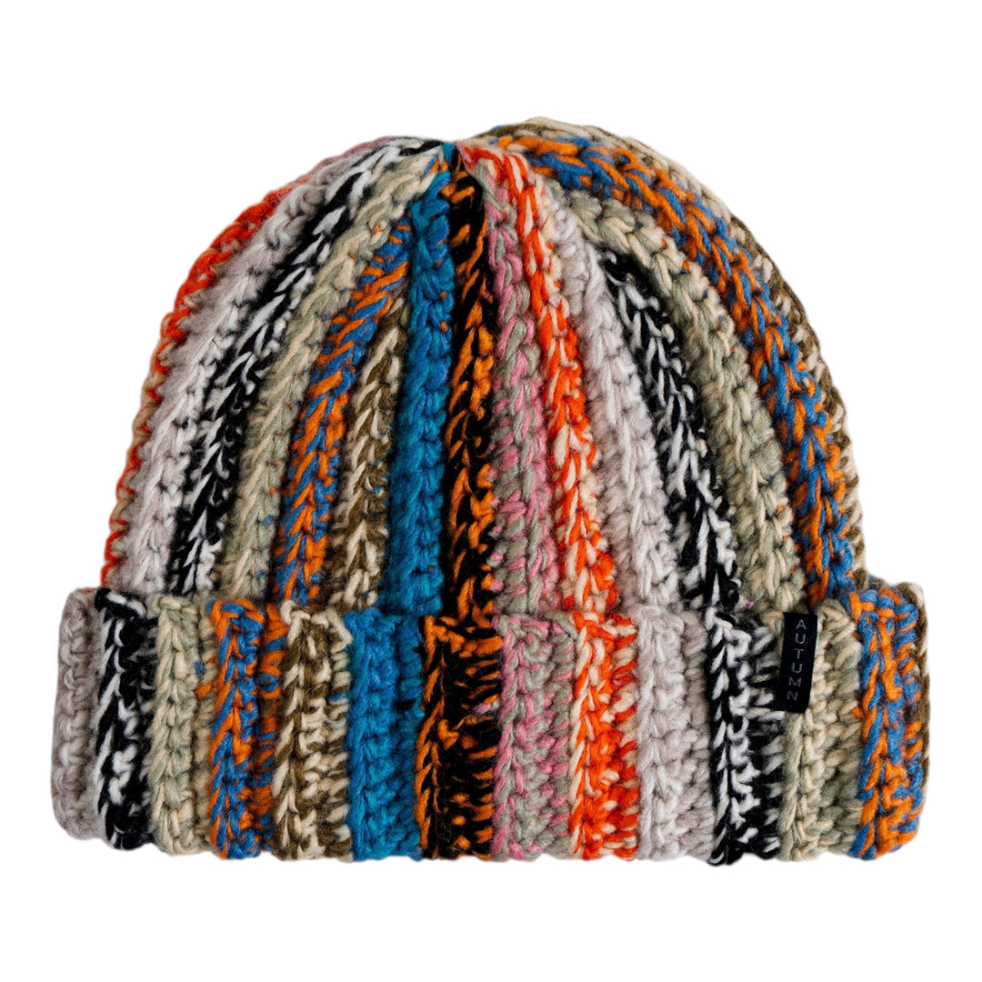 Autumn Patchwork Beanie Teal