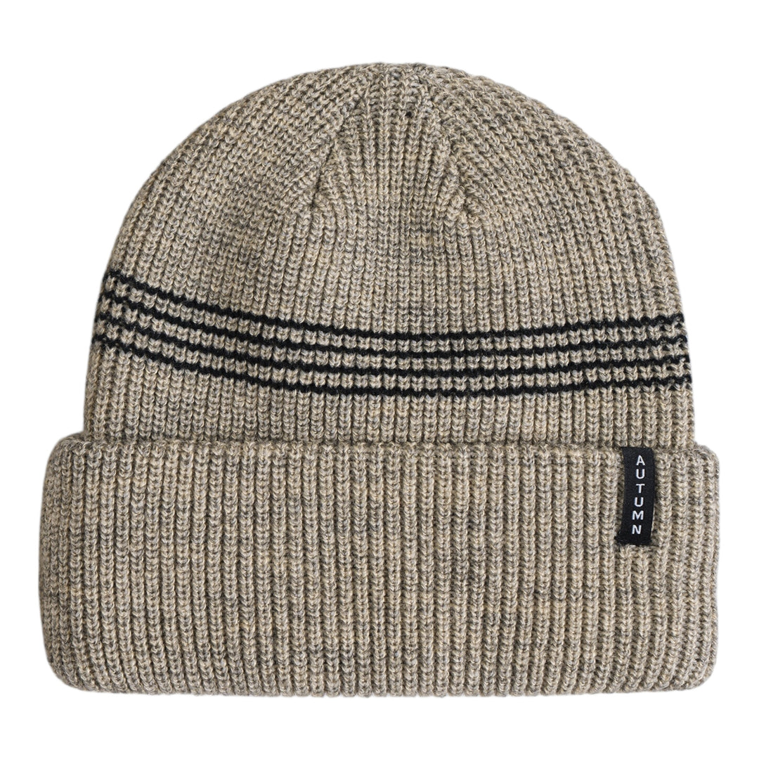 Autumn Mini Stripe Beanie Cream