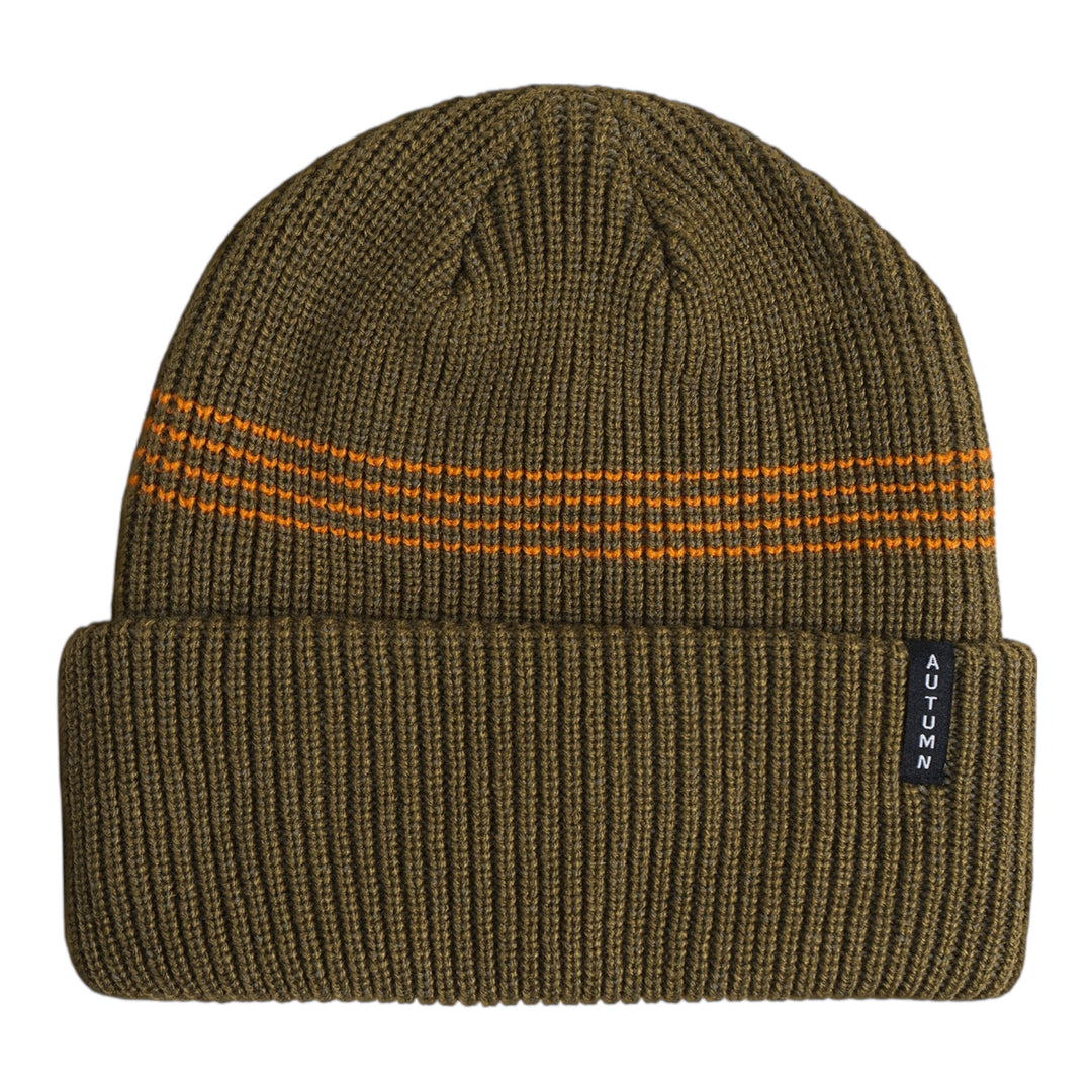 Autumn Mini Stripe Beanie Fir