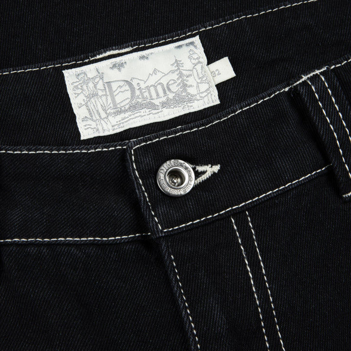 Dime Baggy Denim Pants Black