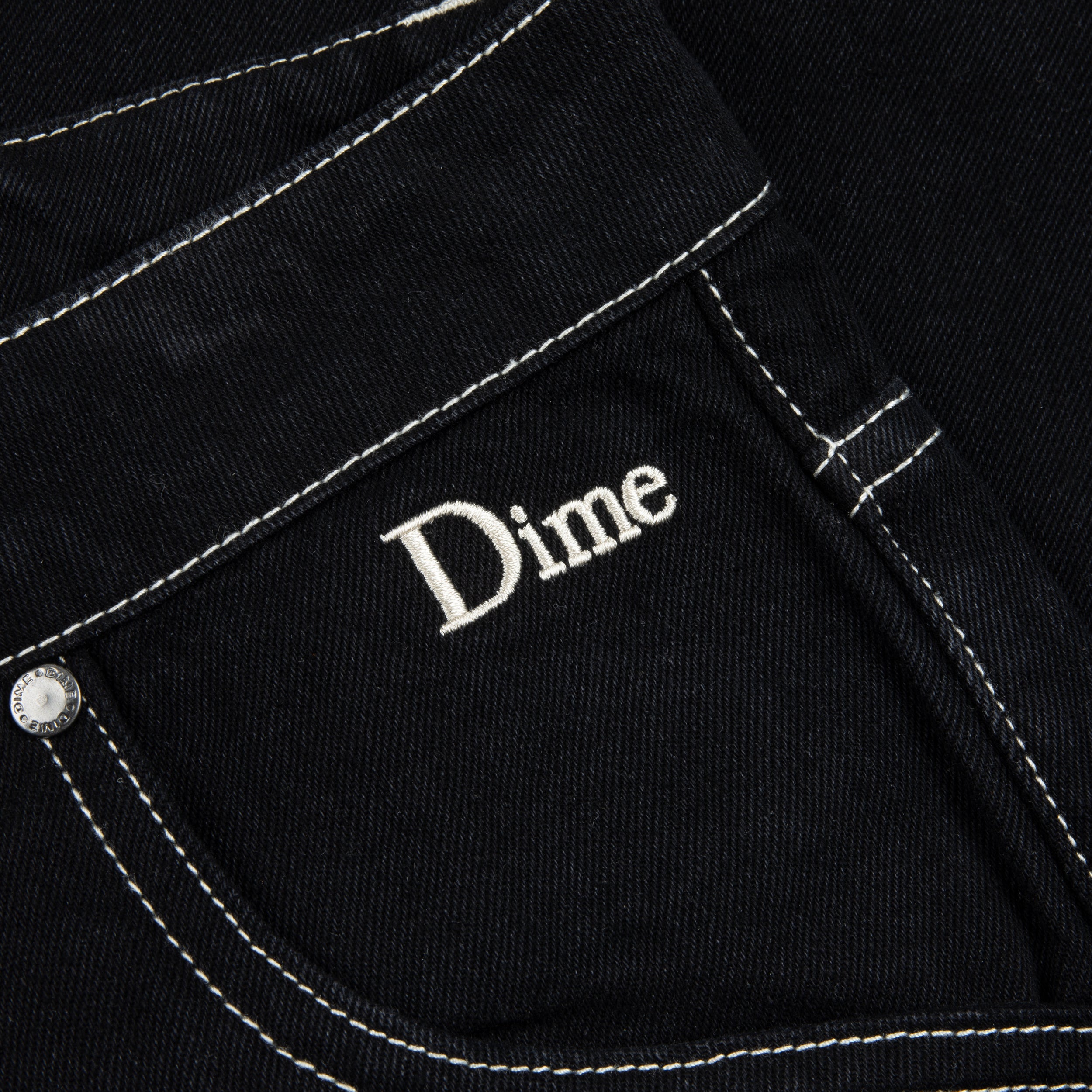 Dime Baggy Denim Pants Black – Eastern Boarder