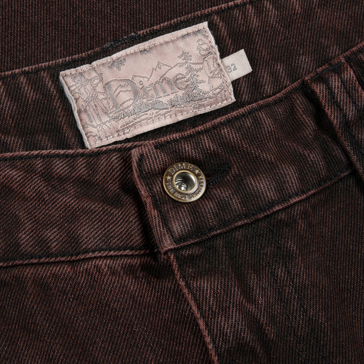 Dime Baggy Denim Pants Sandblasted Copper