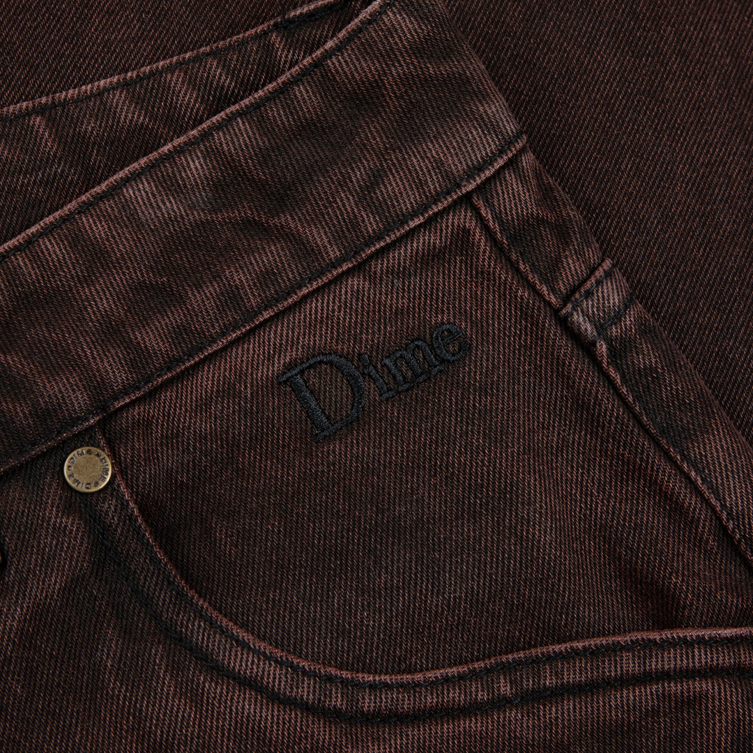 Dime Baggy Denim Pants Sandblasted Copper