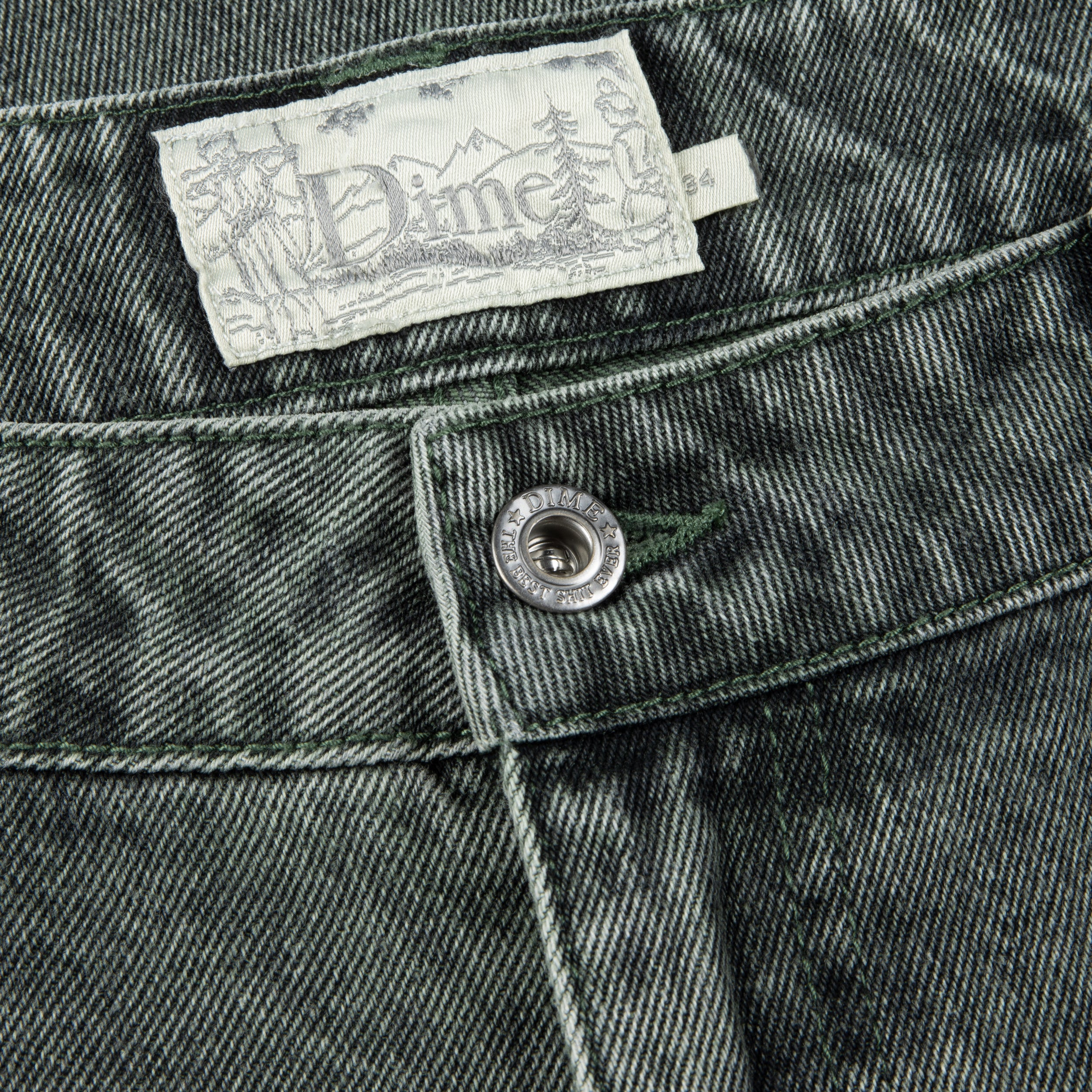 Dime Classic Relaxed Denim Pants Faded Green – Eastern Boarder