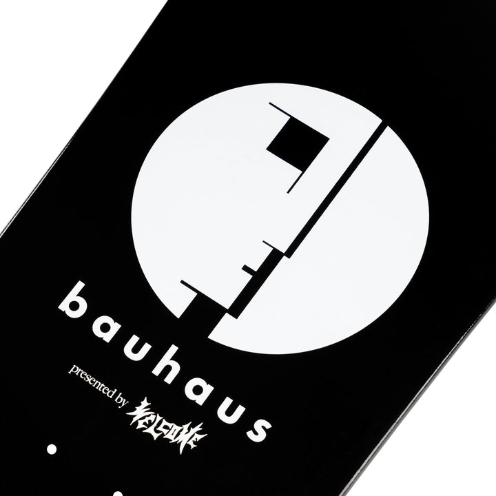 Welcome x Bauhaus Mask On Early Grab Black Dip Deck 10.0"