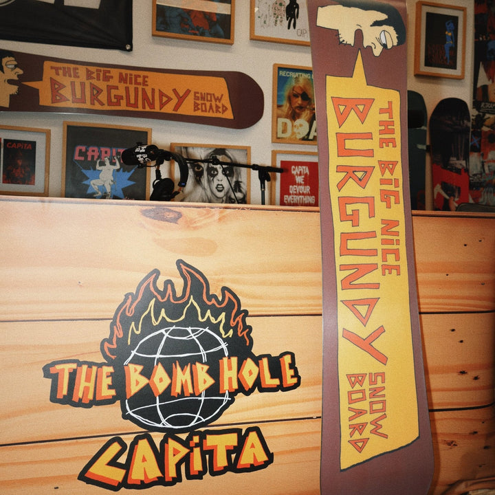 Capita x Bombhole Big Nice Burgundy Snowboard