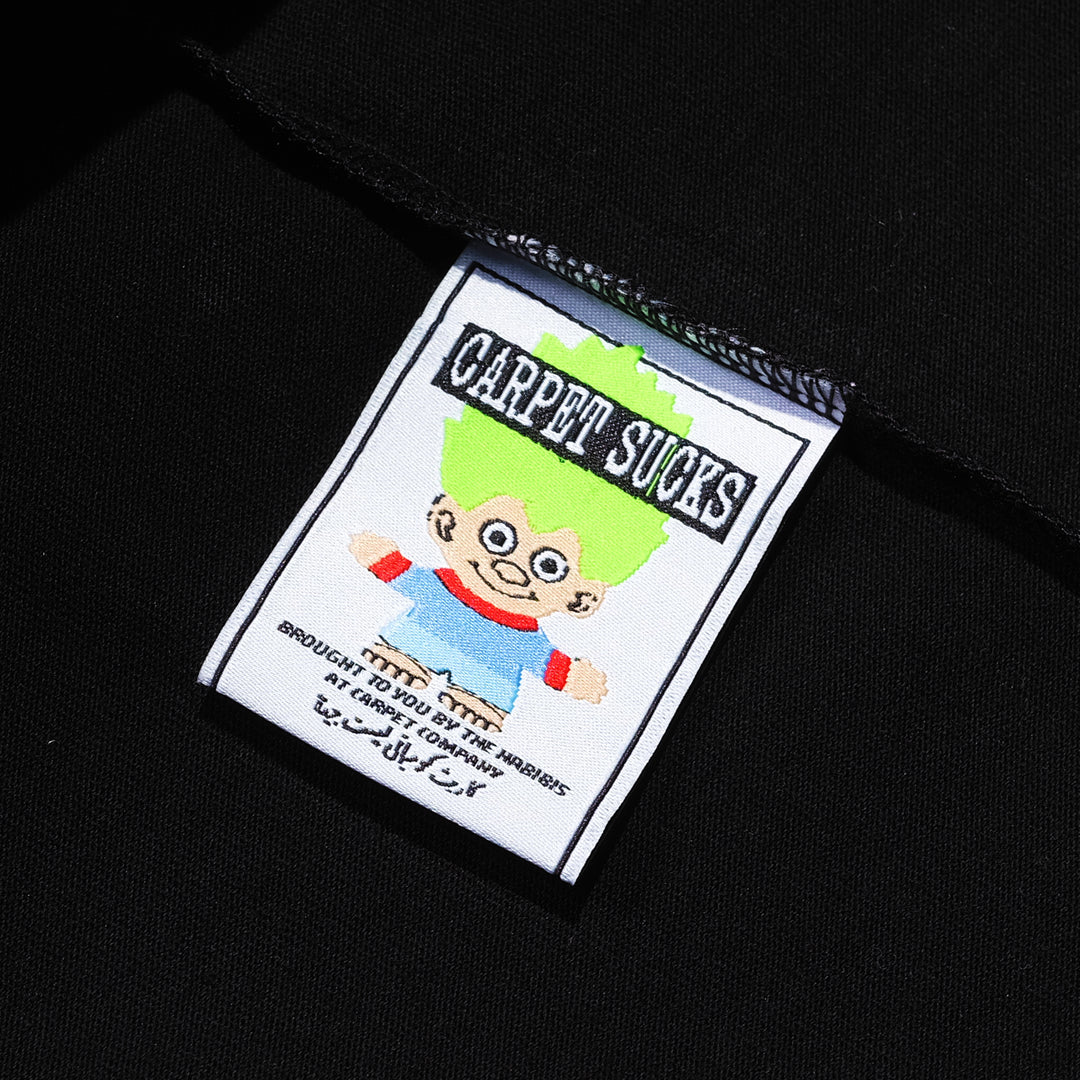 Carpet Misprint Rhinestone Tee Black