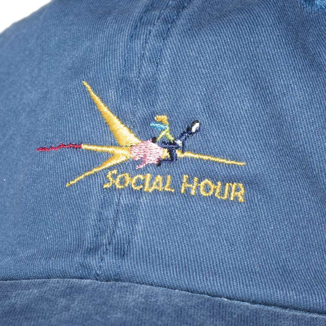 Social Hour Shooting Star Strapback Hat Blue